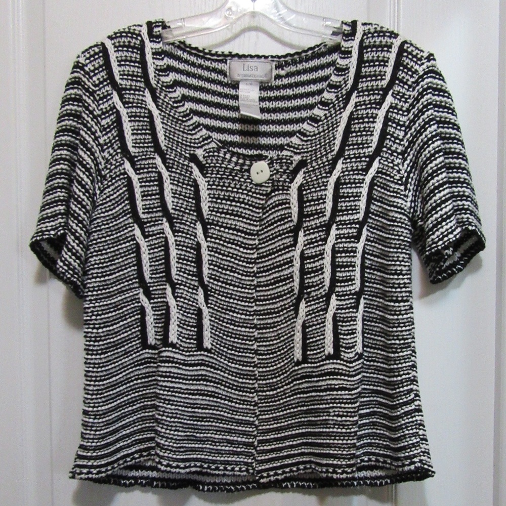 Lisa International  Large Knit look